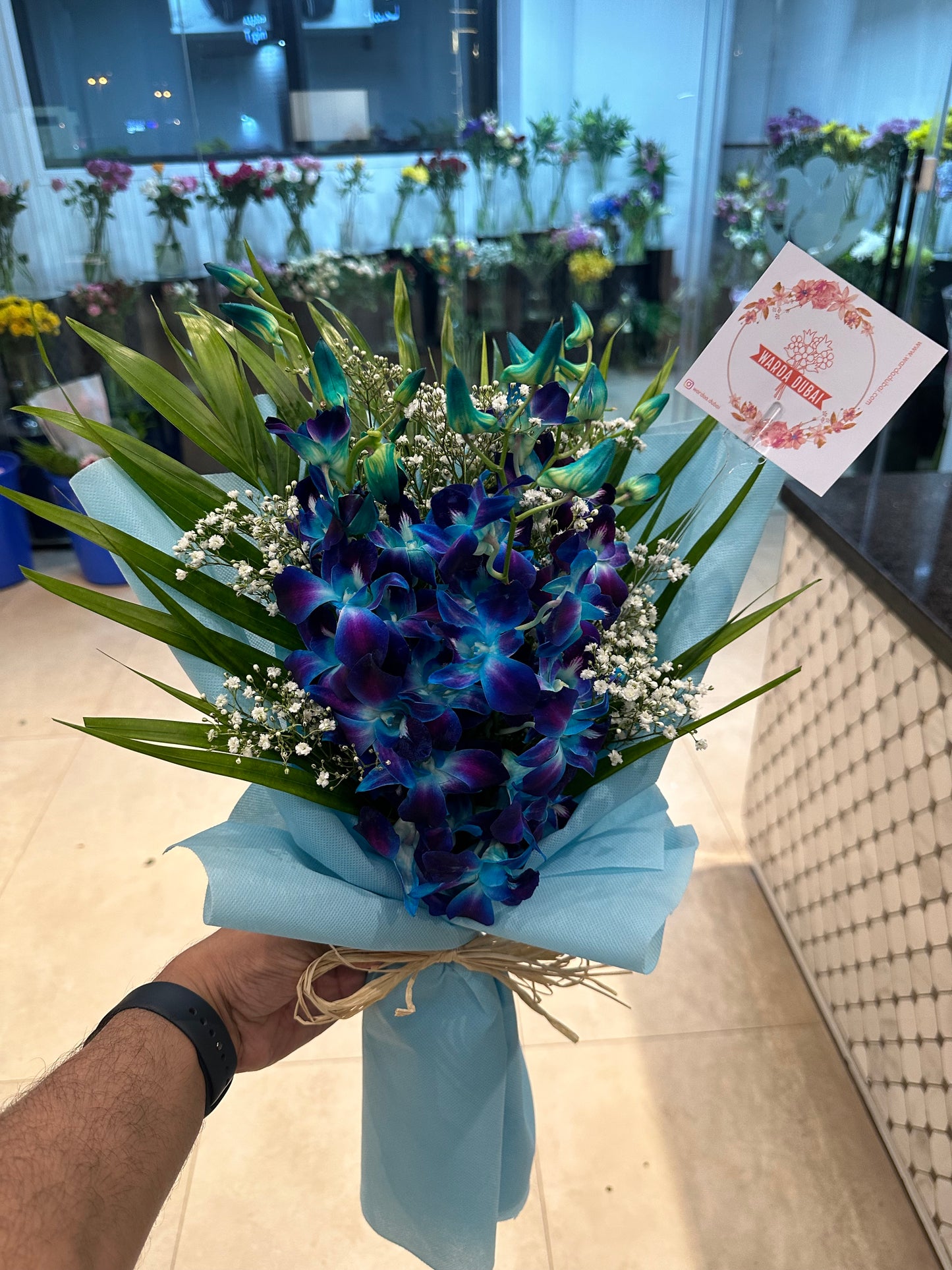 Enchanted Blue Orchid Bouquet