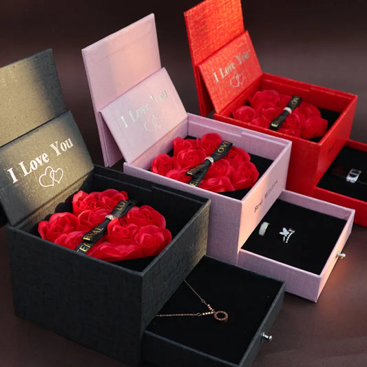I Love You Heart Rose Gift Box For Women